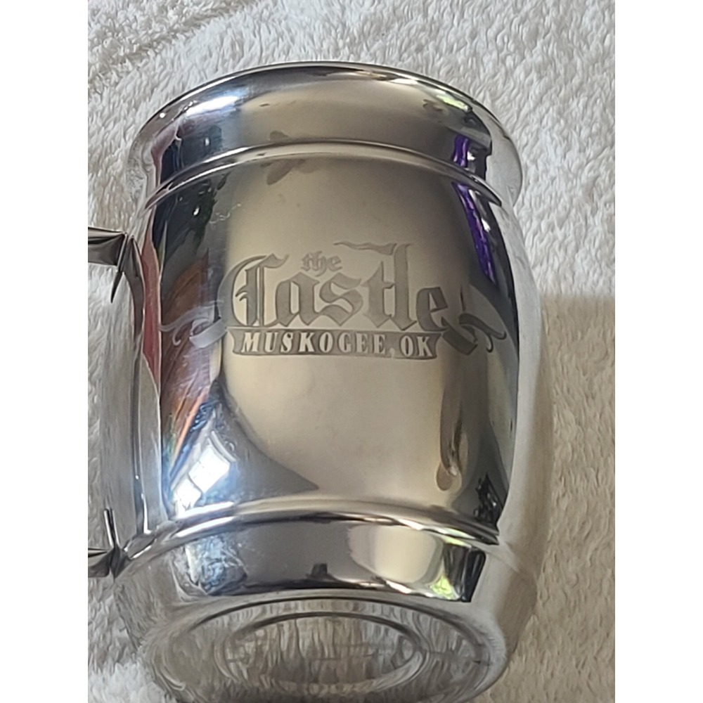 The Castle Muskogee Oklahoma Renaissance Festival Medieval Tankard Mug Stainless